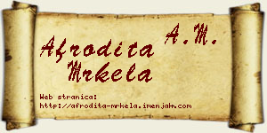 Afrodita Mrkela vizit kartica